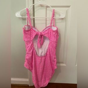 Lilly Pulitzer pink gingham bathing suit